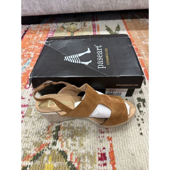 Paseart Women’s Camel Suede Espadrilles Size 9 & 9.5 - Picture 2 of 6